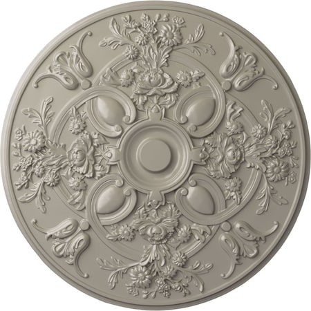 Ekena Millwork Baile Ceiling Medallion (Fits Canopies up to 6"), Hand-Painted Pearl White, 31 1/4"OD x 2 1/4"P CM31BAPWS